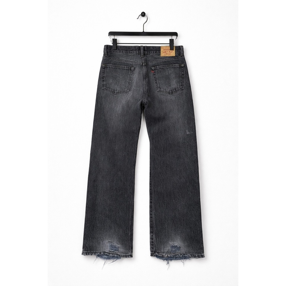 Levi's 501 Black Faded Jeans 36x30 Button Fly Distressed Y2K Grunge
